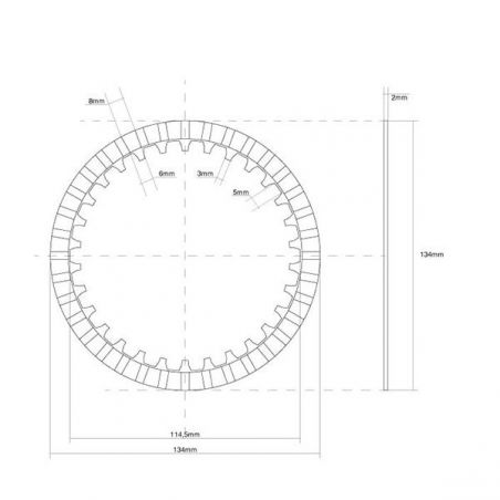 FRIZIONE DISCO SINGOLO GUARNITO YAMAHA XP T-Max (SJ011) 500 03/03