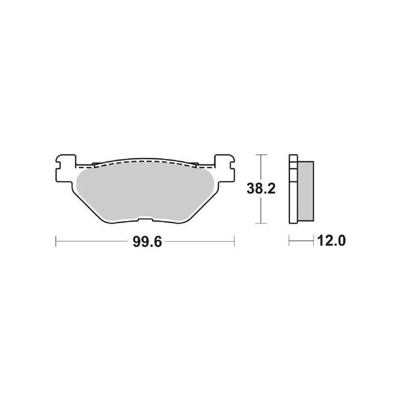 PASTIGLIA FRENO POST. YAMAHA XP D T-Max Tech Max (SJ184) 560 20/23