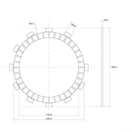 FRIZIONE DISCO SINGOLO GUARNITO YAMAHA FZ6 Fazer, Abs, S2 (RJ07/RJ14) 600 04/08