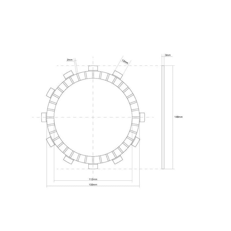 FRIZIONE DISCO SINGOLO GUARNITO YAMAHA FZ6 N,NS,S2(RJ07/RJ14) 600 04/08
