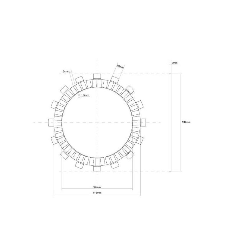 FRIZIONE DISCO SINGOLO GUARNITO YAMAHA FZR R (4JH) 600 94/95