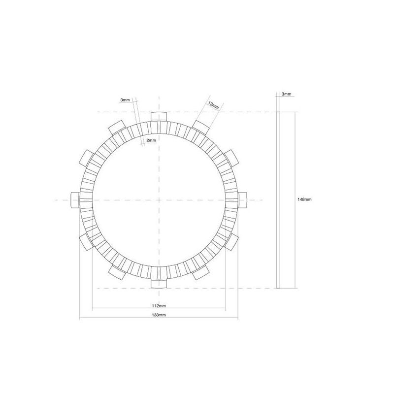 FRIZIONE DISCO SINGOLO GUARNITO YAMAHA XJ 6 S Diversion (RJ191/RJ229) (20S/36B) 600 09/15