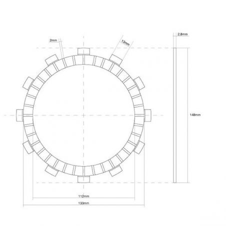 FRIZIONE DISCO SINGOLO GUARNITO YAMAHA XT (43F/47N) 600 83/86