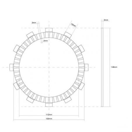 FRIZIONE DISCO SINGOLO GUARNITO YAMAHA YZF R6 R (RJ11/RJ151/RJ152/RJ155/RJ156) 600 06/16