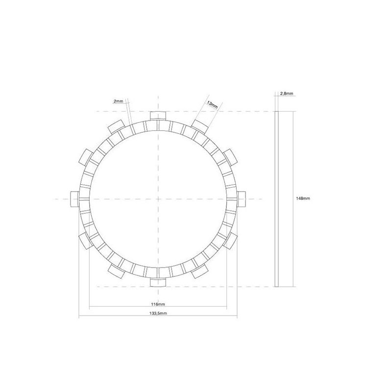 FRIZIONE DISCO SINGOLO GUARNITO YAMAHA FZ Genesis 700 87/87