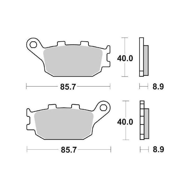 PASTIGLIA FRENO POST. YAMAHA MT-07 Tracer (MTT690) 700 18/22