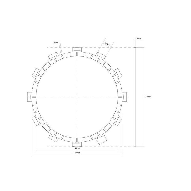 FRIZIONE DISCO SINGOLO GUARNITO YAMAHA XVZ 12TD Venture Royale 1200 82/86
