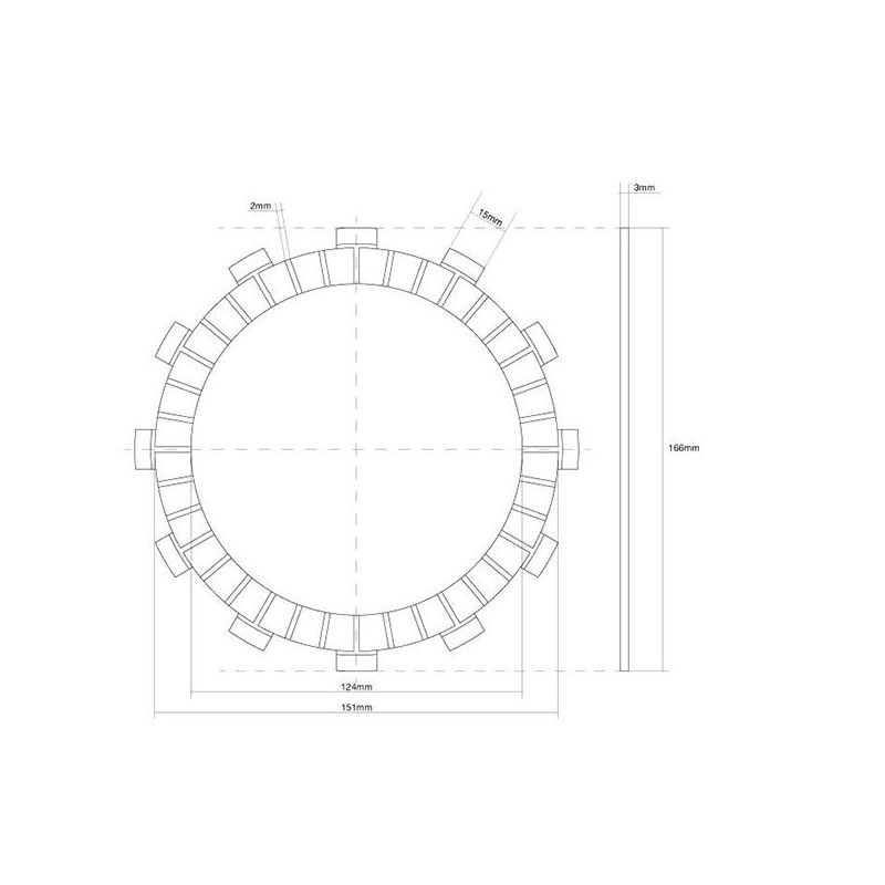 FRIZIONE DISCO SINGOLO GUARNITO YAMAHA XVS CU Custom(2SS) 1300 14/16