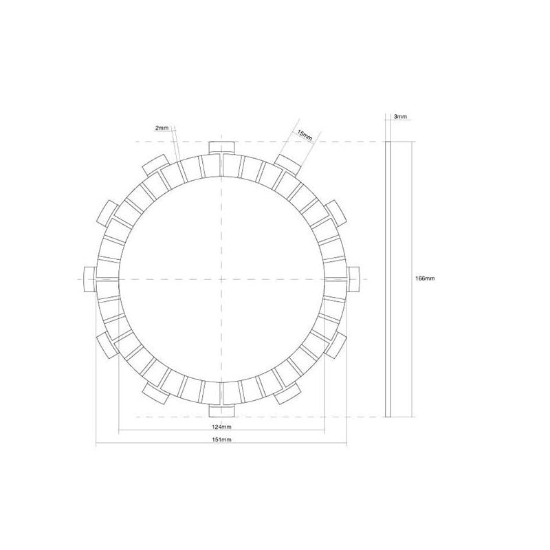 FRIZIONE DISCO SINGOLO GUARNITO YAMAHA XVS CU Custom(2SS) 1300 14/16