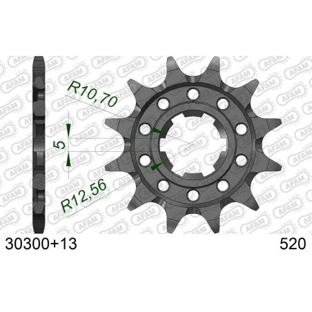 A30300.13SC Pignoni in acciaio AFAM YAMAHA YZ 250 77-98  AFAM