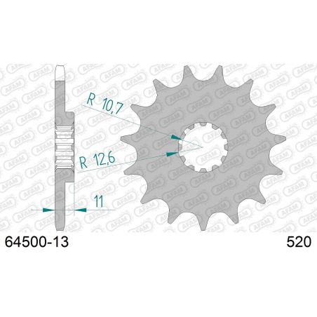 A64500.13 Pignoni in acciaio AFAM HUSQVARNA 310 TE 09-10  AFAM