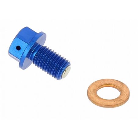 AV3442B Tappo drenaggio olio con inserto magnetico YAMAHA YZ 125 05-23 Blu Passo:125 OEM