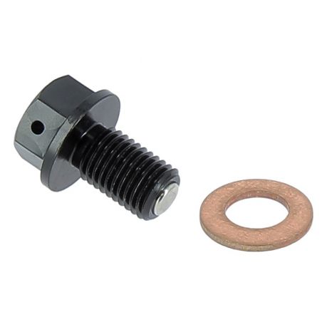 AV3442N Tappo drenaggio olio con inserto magnetico YAMAHA WR 250 F 01-23 Nero Passo:125 OEM