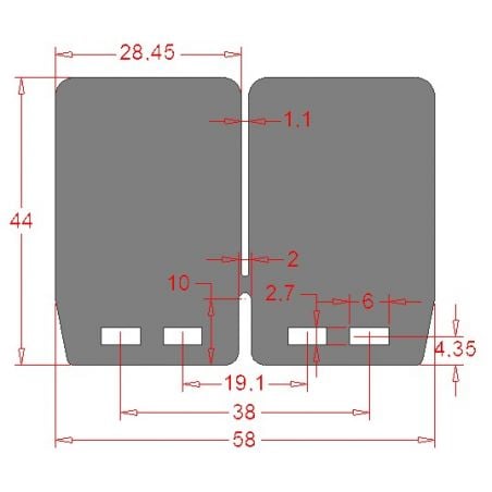 CRV1054 Lamelle CARBONO RACING TM MX 125 01-18  NG
