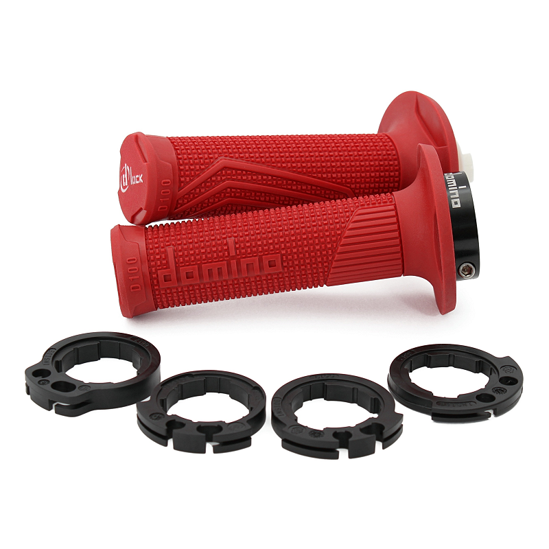 MNL1560R Manopole Lock On DOMINO   - Rosso DOMINO