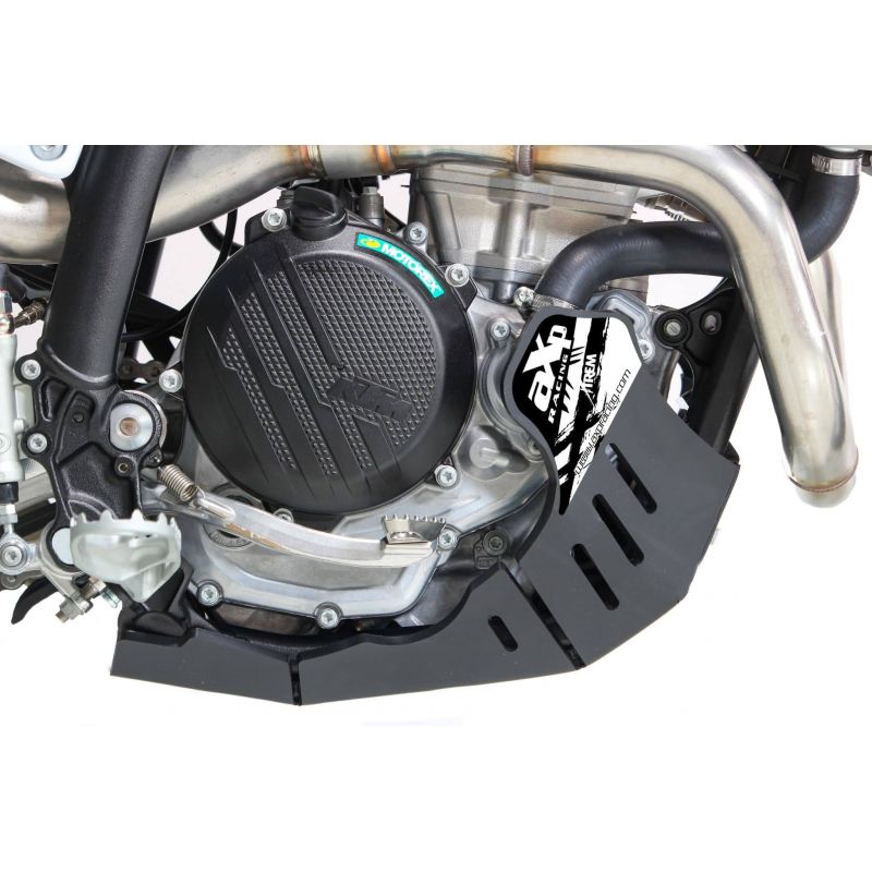 AX1711 Piastra paramotore Xtrem AXP RACING 8mm con protezione leverismi KTM 250 EXC F 24-24  NG