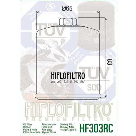 HF303RC Filtri olio HIFLO RACING KAWASAKI Z 650 17-23  NG