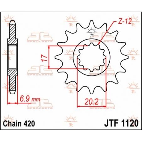 JTF1120.11 Pignoni in acciaio JT BETA RR 50 05-23  JT
