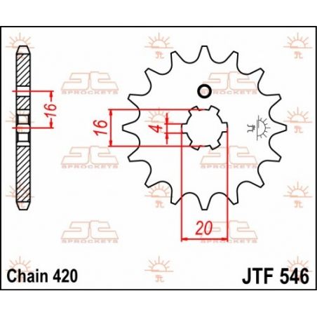 JTF546.13 Pignoni in acciaio JT KAWASAKI KX 85 01-24  JT