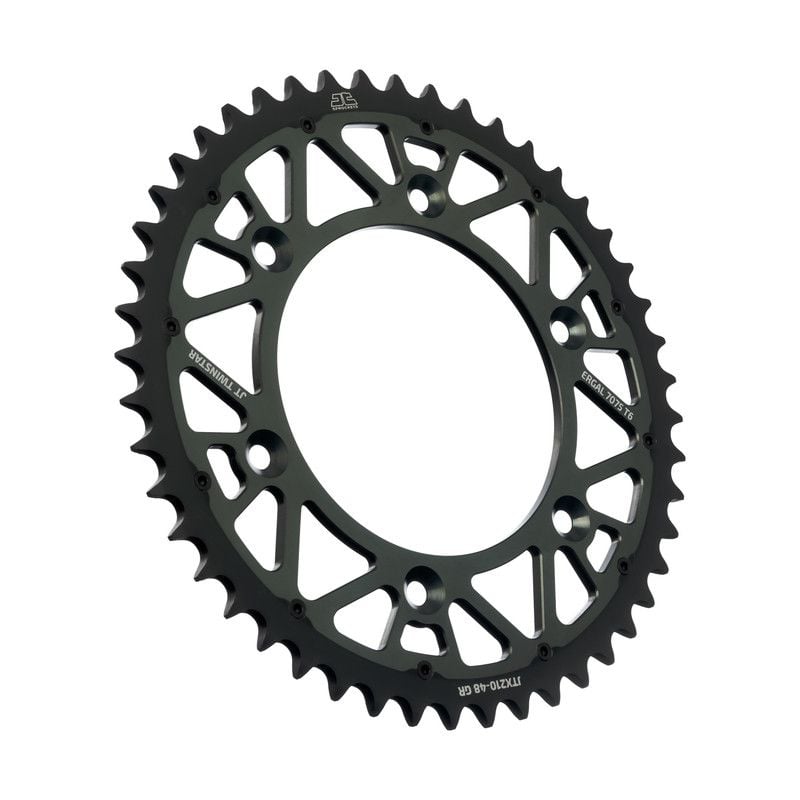 JTX210.48GR Corone Bi-Metallo JT - TWINSTAR HONDA CRF 250 R 04-24 Denti:48 denti Grigio Passo:520 JT