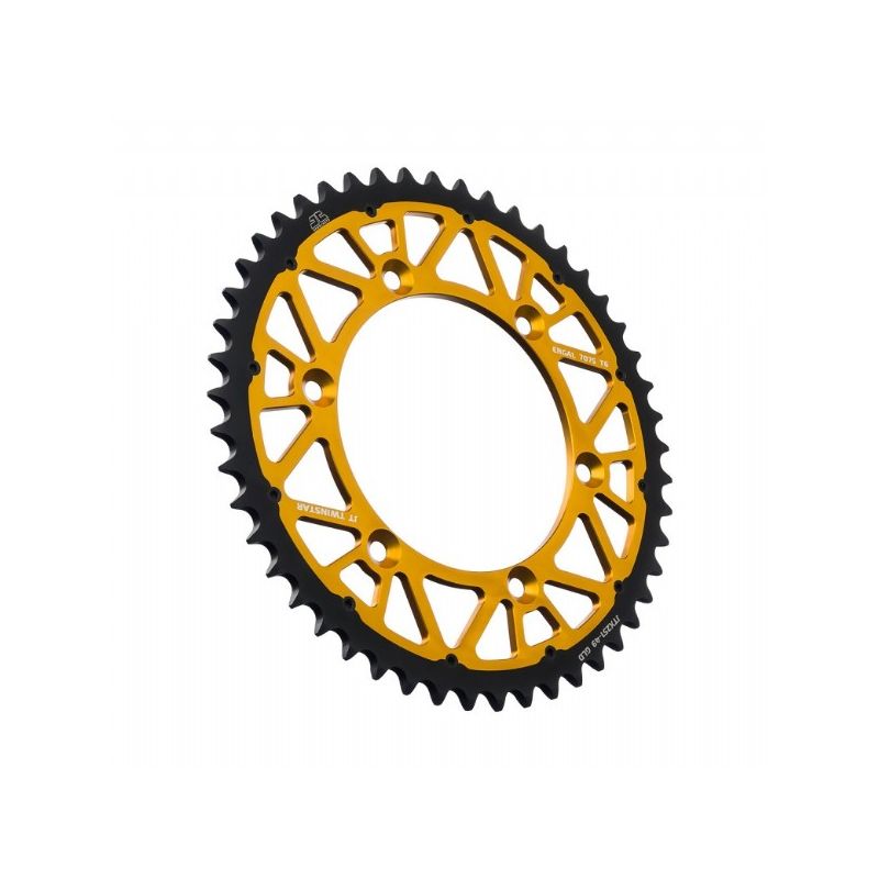JTX251.49O Corone Bi-Metallo JT - TWINSTAR FANTIC XE 125 21-24 Denti:49 denti Oro Passo:520 JT