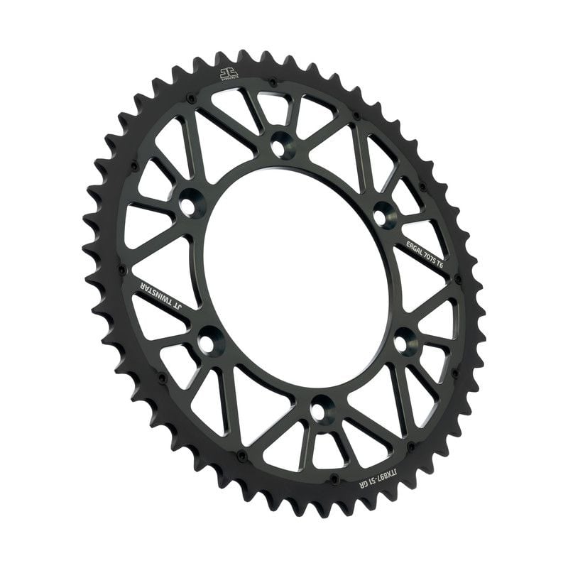 JTX897.51GR Corone Bi-Metallo JT - TWINSTAR KTM 690 Enduro R 09-23 Denti:51 denti Grigio Passo:520 J