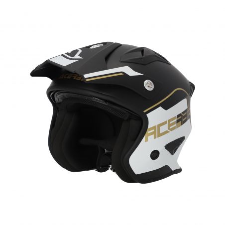 0025055.002 CASCO JET ARIA 22-06 002 - White/Black/Gold Acerbis