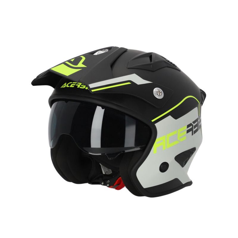 CASCO JET ARIA 22-06 457 - Nero/Giallo Fluo