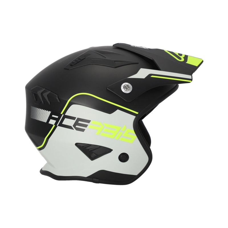 CASCO JET ARIA 22-06 457 - Nero/Giallo Fluo