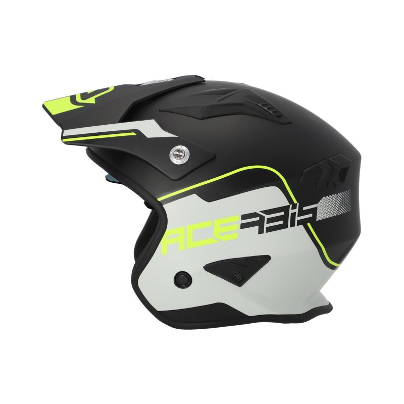 CASCO JET ARIA 22-06 457 - Nero/Giallo Fluo