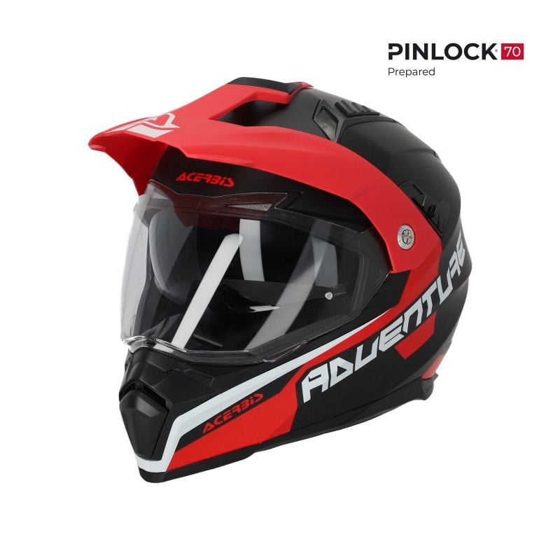 0025107.295 CASCO FLIP FS-606 22-06 295 - Grigio/Rosso Acerbis