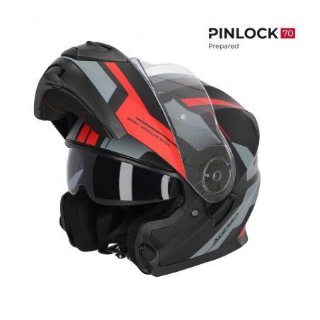 0025201.323 CASCO SEREL 22-06 323 - Nero/Rosso Acerbis