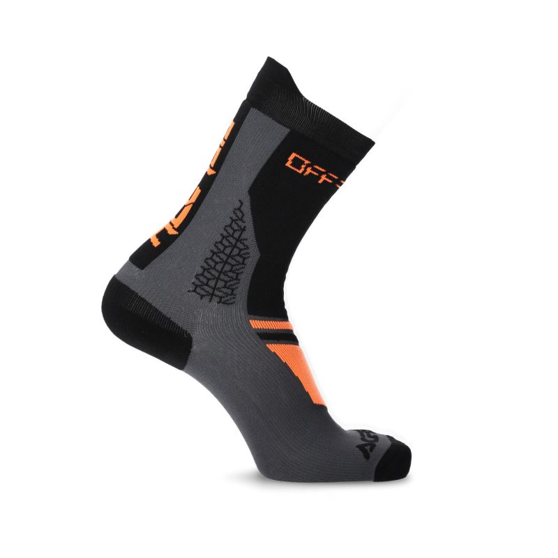 CALZINI MTB TRACK 313 - Nero/Arancio
