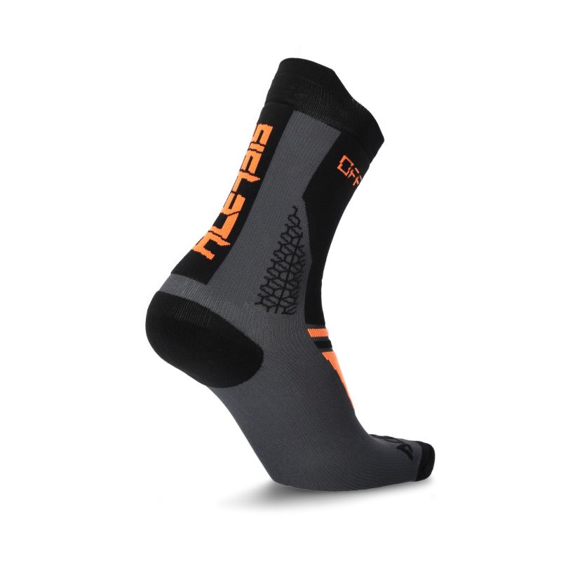 CALZINI MTB TRACK 313 - Nero/Arancio