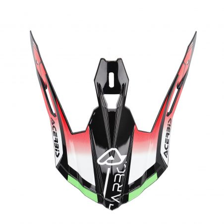 0025078.379 VISIERA STEEL CARBON 22-06 379 - Verde/Rosso Acerbis