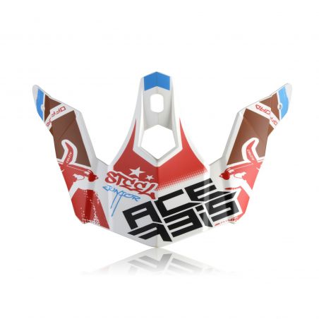 0023308.232 VISIERA STEEL JUNIOR / ECLIPSE 232 - Bianco/Blu Acerbis