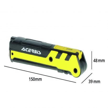 0025099.318 FLAME WORK LIGHT 318 - Nero/Giallo Acerbis
