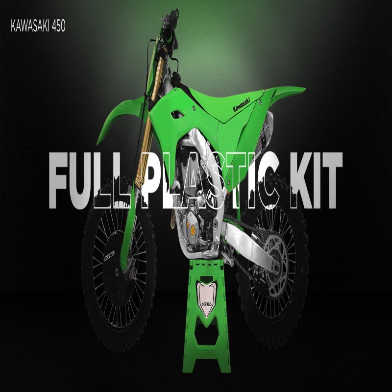 FULL PLASTIC KIT PER KAWASAKI 130 - Verde KAWASAKI KX 450 X 2024