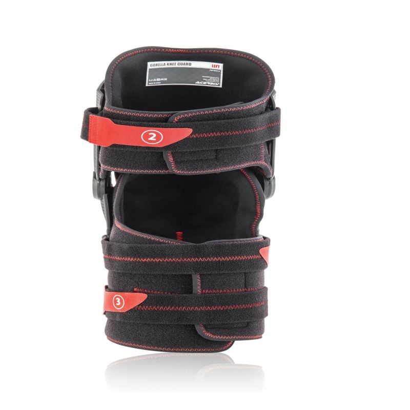 GINOCCHIERA GORILLA 323 - Nero/Rosso