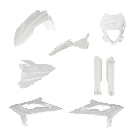 0025461.030 FULL PLASTIC KIT PER BETA 030 - Bianco BETA RR 390 4T RACING 2023-2024 Acerbis