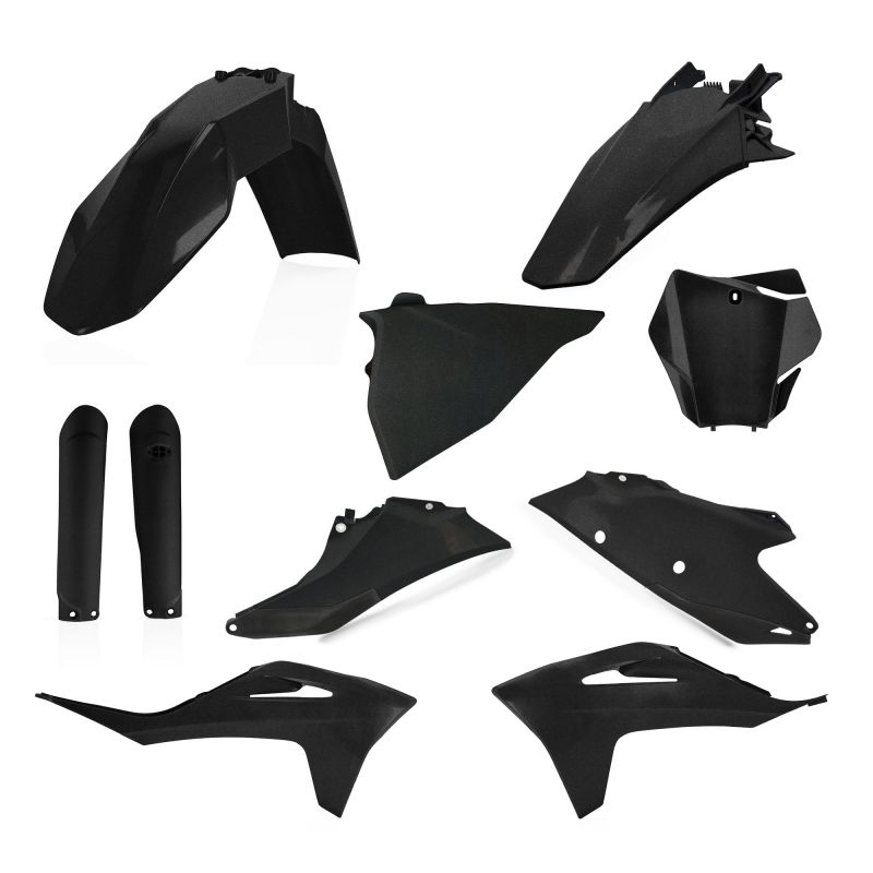 0024631.092 FULL PLASTIC KIT PER GAS GAS 092 - nero metallico GAS GAS MC 350 F 2022-2023 Acerbis