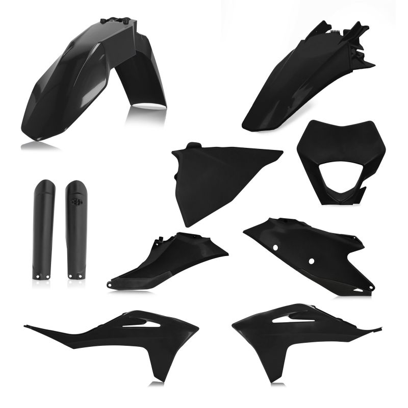 0024633.090 FULL PLASTIC KIT PER GAS GAS 090 - Nero GAS GAS EC 250 F 2021-2023 Acerbis