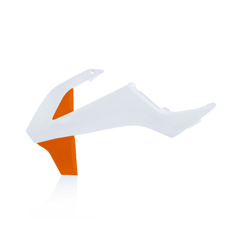 0021814.485 SPOILER RADIATORI 485 - Bianco 2/Arancio KTM SX 65 2016-2023 Acerbis