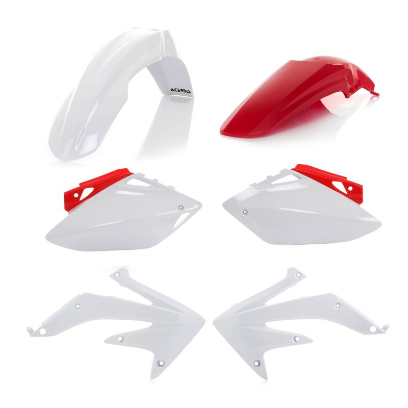 0008128.343 KIT PLASTICHE PER HONDA 343 - Rosso/Bianco HONDA CRF 450 R 2005-2006 Acerbis