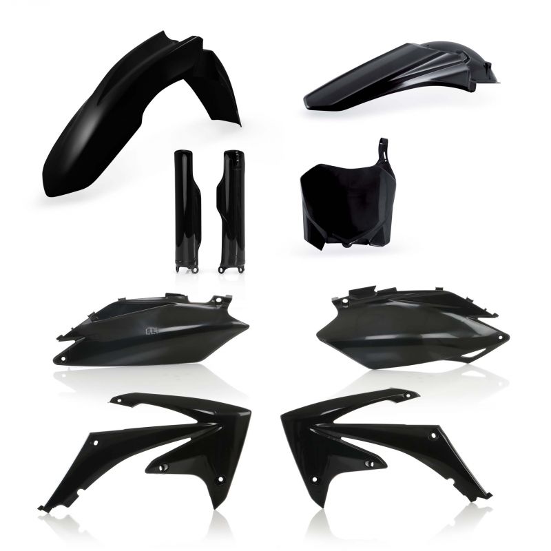 0015707.090 FULL PLASTIC KIT PER HONDA 090 - Nero HONDA CRF 250 R 2011-2013 Acerbis