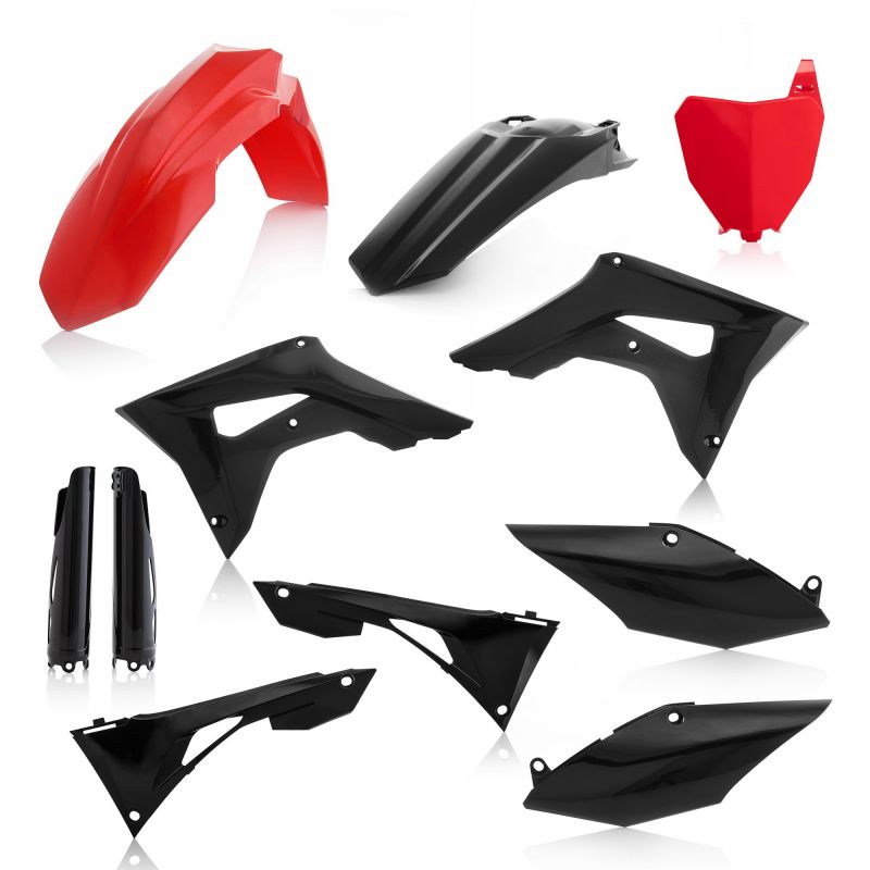 0023615.349 FULL PLASTIC KIT PER HONDA 349 - Rosso/Nero HONDA CRF 450 R 2019-2020 Acerbis
