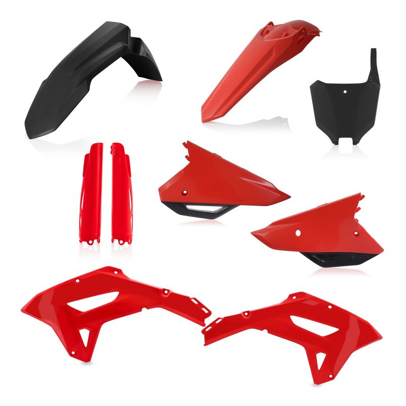 0024582.323 FULL PLASTIC KIT PER HONDA 323 - Nero/Rosso HONDA CRF 450 RX 2021-2024 Acerbis