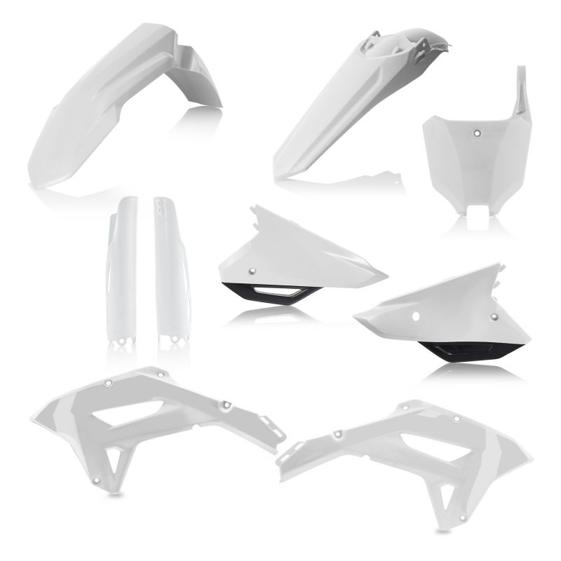 0024582.237 FULL PLASTIC KIT PER HONDA 237 - Bianco/Nero HONDA CRF 300 RX 2022-2024 Acerbis