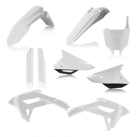 0024582.237 FULL PLASTIC KIT PER HONDA 237 - Bianco/Nero HONDA CRF 450 RX 2021-2024 Acerbis