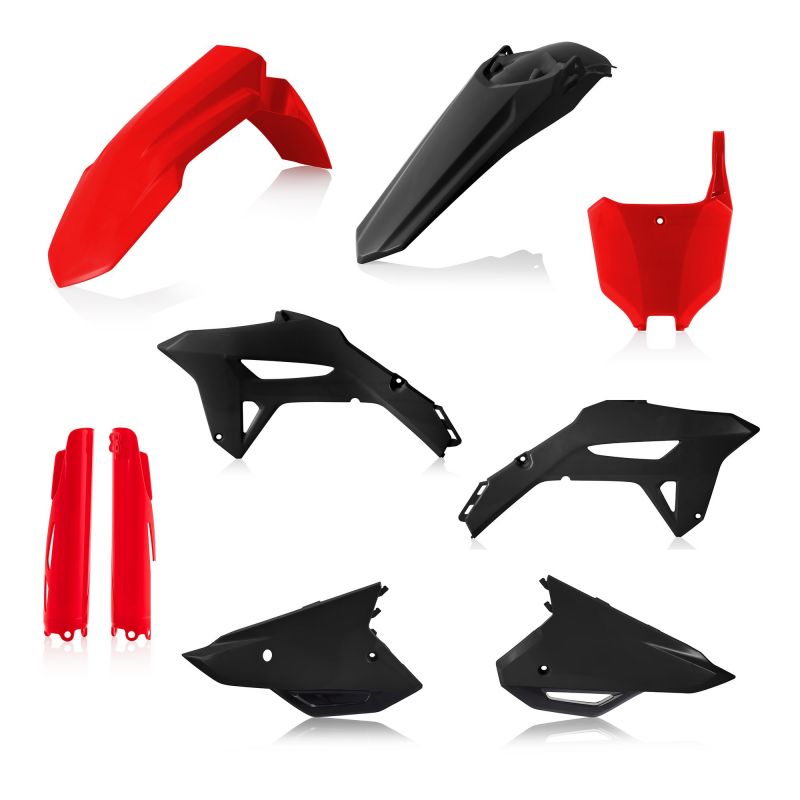 0024559.848 FULL PLASTIC KIT PER HONDA 848 - Red/black HONDA CRF 450 R 2021-2024 Acerbis